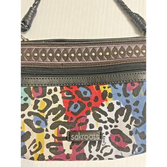 Sakroots Animal Print Bag Artist Circle Multi Spotted Wristlet Artist Circle - Picture 4 of 15